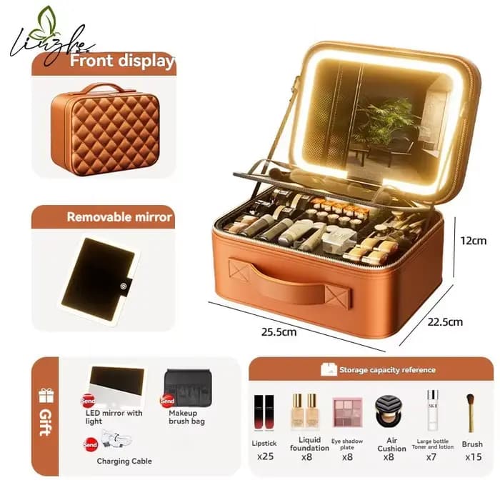 Trousse de Maquillage LED Portable Haut de Gamme : Organisateur