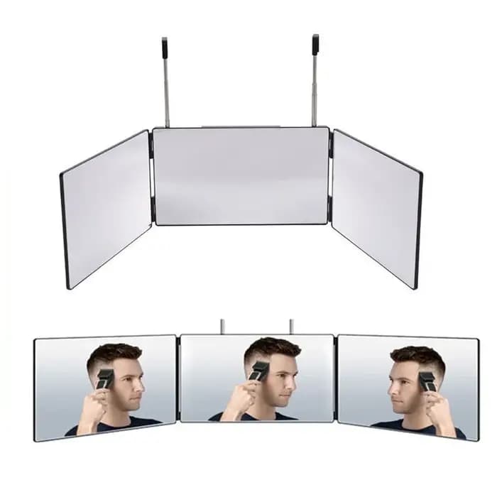Nouveau miroir 3 voies pour la coupe de cheveux en solo