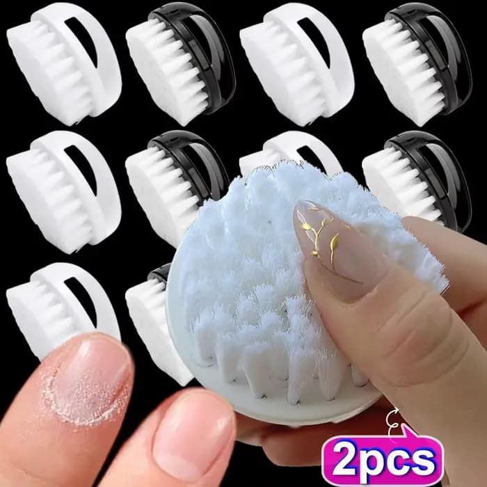 Brosse de nettoyage de la poussière des ongles, anneau, poils durs, brosses à ongles professionnelle
