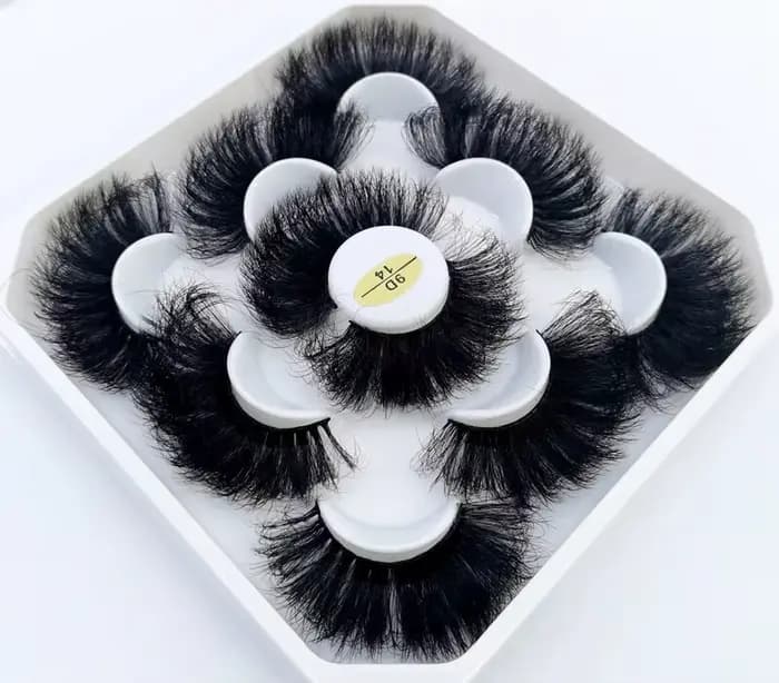 5 paires 25mm 3D vison cils en vrac russe rouleau moelleux naturel faux cils dramatique vison cils o