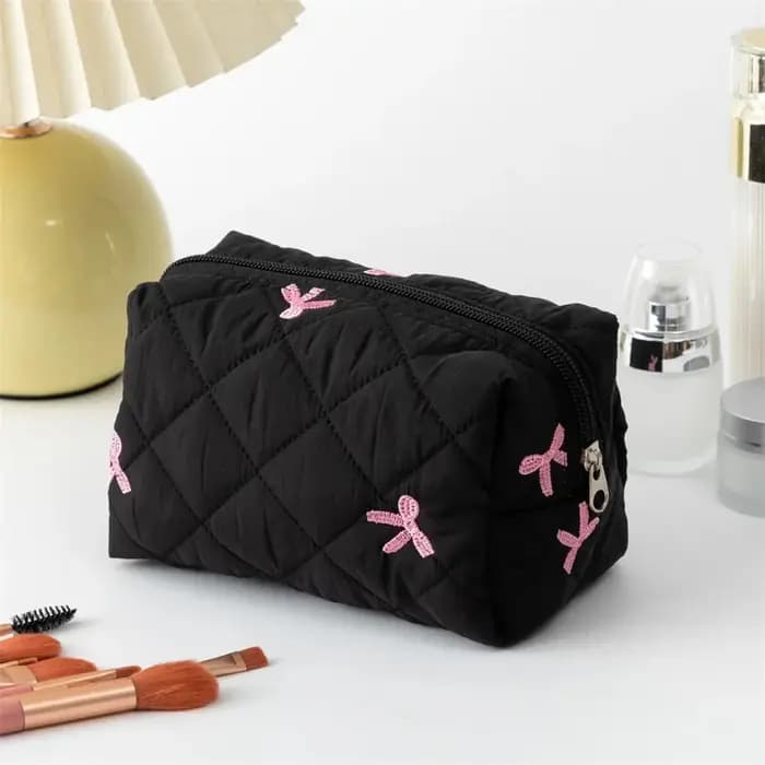 Pochette à maquillage brodée pour femmes
