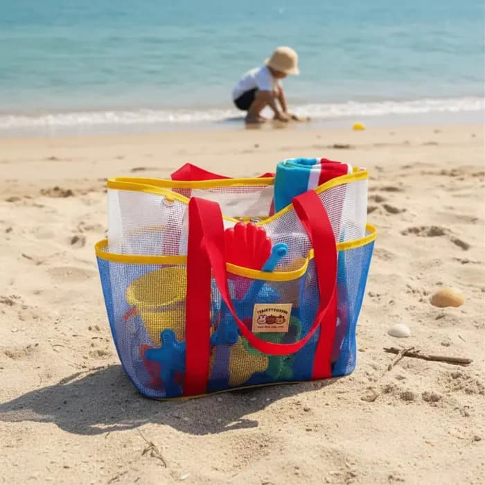 Trousse de toilette en maille de nylon