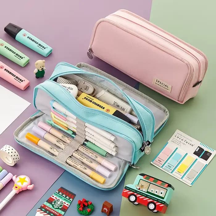 Grande Trousse à Crayons Créative Kawaii pour Garçon et Fille