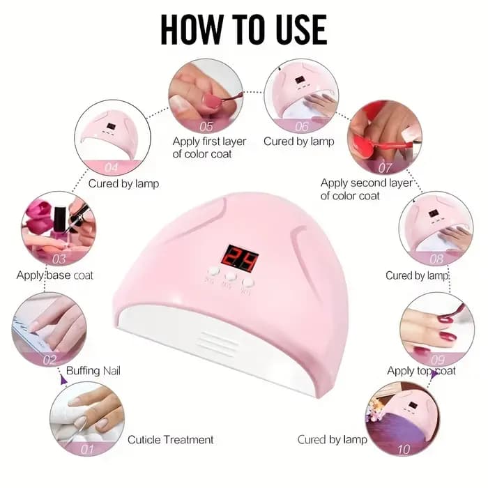 Machine de photothérapie des ongles USB lampe à ongles 12 LED UV polymérisation de la lumière 36W ve