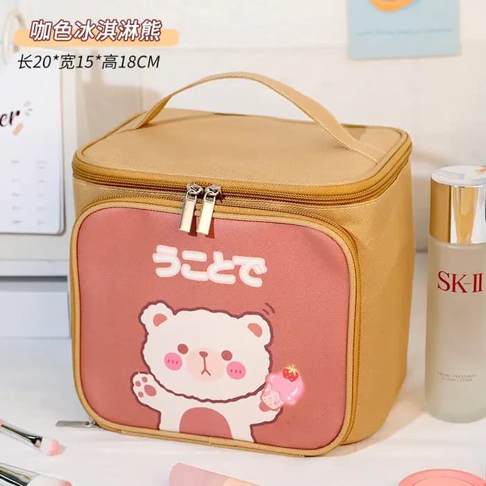 Sac de maquillage de dessin animé Kawaii