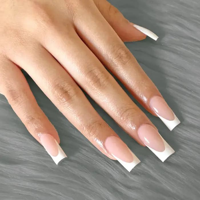 24 pièces presse sur ongles court amande nœud papillon noir