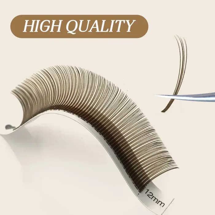 5D Brown Russie Volume Spikes Fairy Flora Mink Extension de cils greffe individuel Ventilateur facile Faux