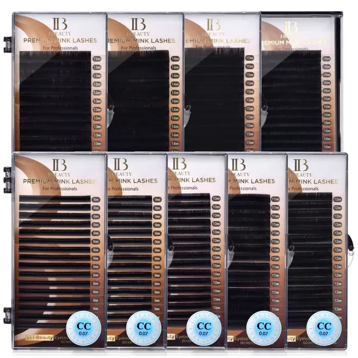 I Beauty Extension de cils Premium vrais cils de vison CC SS D Curl ibeauty Volume cils Origianl IB