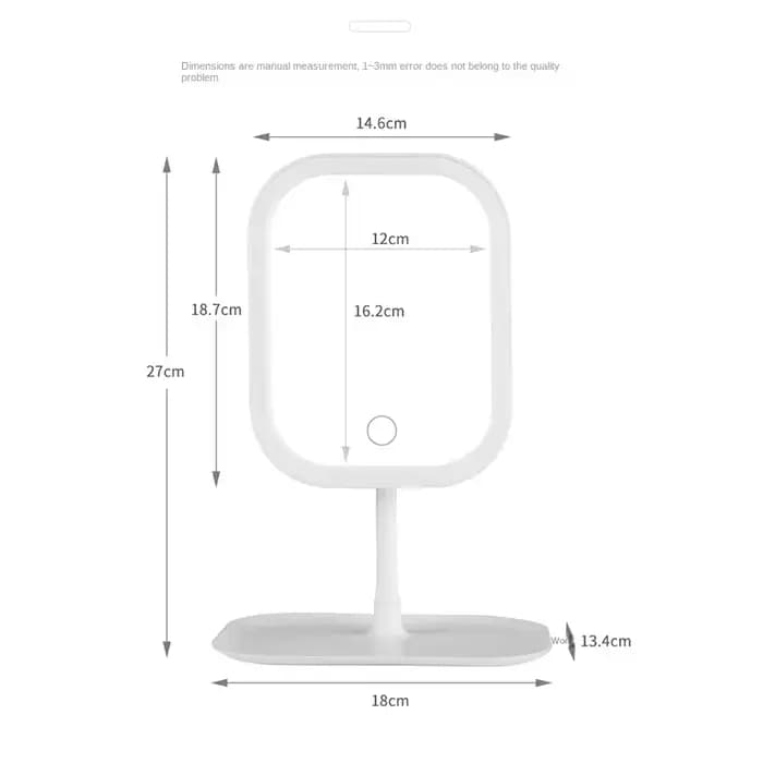 Miroir de vanité de bureau 3 couleurs lumière variable LED miroir de maquillage lumière miroir tacti