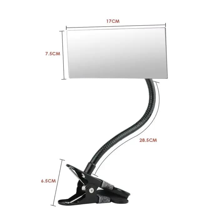 Miroir convexe carré avec Clip réglable pour Extensions de cils