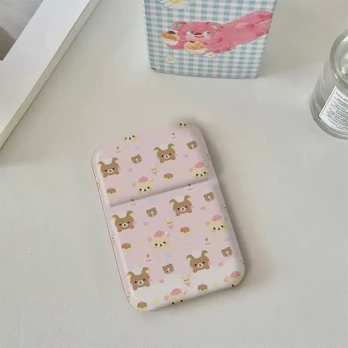 Miroir de bureau portable pliable Rilakkuma Korilakkuma Kawaii, cadeau d'anniversaire créatif pour f