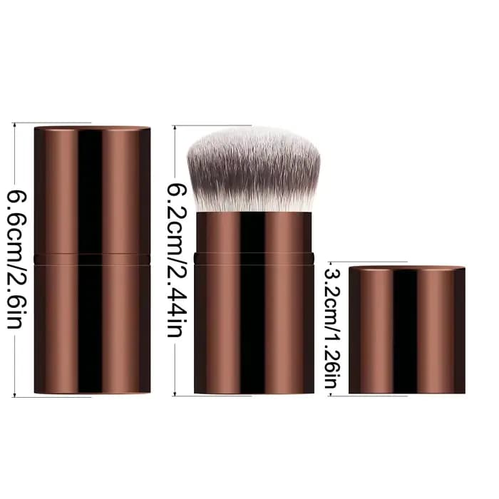 1 pièces pinceau à Blush rétractable Kabuki fond de teint brosse douce poudre moelleuse Contour pinceaux de maquillage