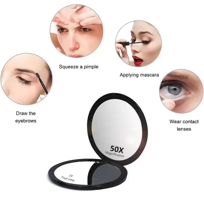 Miroir de maquillage portable 50X