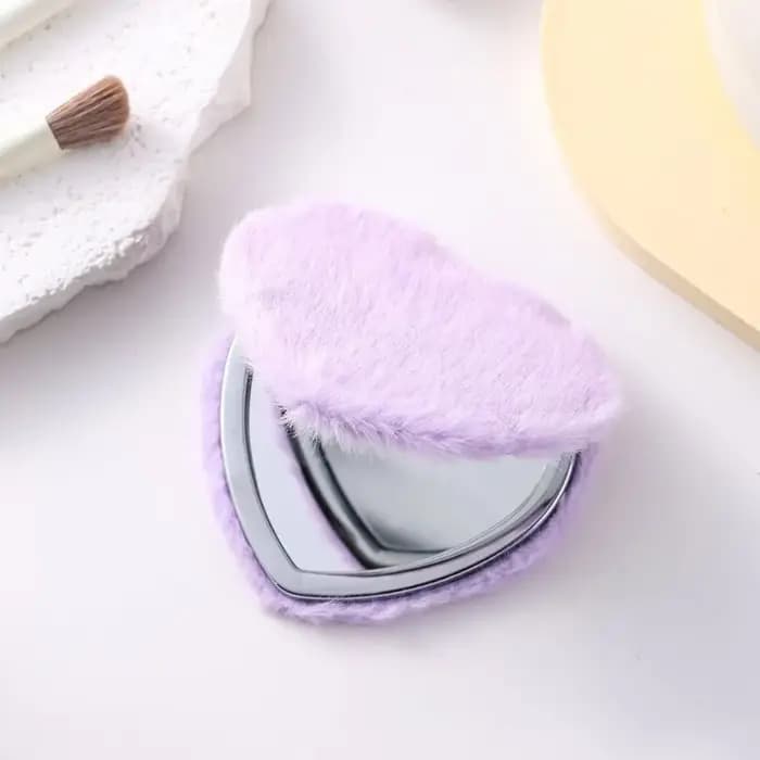 Miroir de maquillage pliable double face