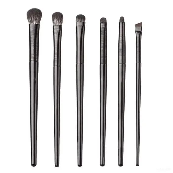 Ensemble de pinceaux de maquillage pour les yeux noirs, 6 pièces, pour contour professionnel, fard à