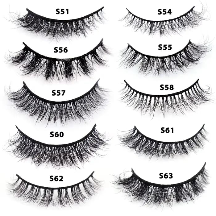 LEHUAMAO10/100 paires de cils de vison en gros doux moelleux court faux cils extension de cils natur