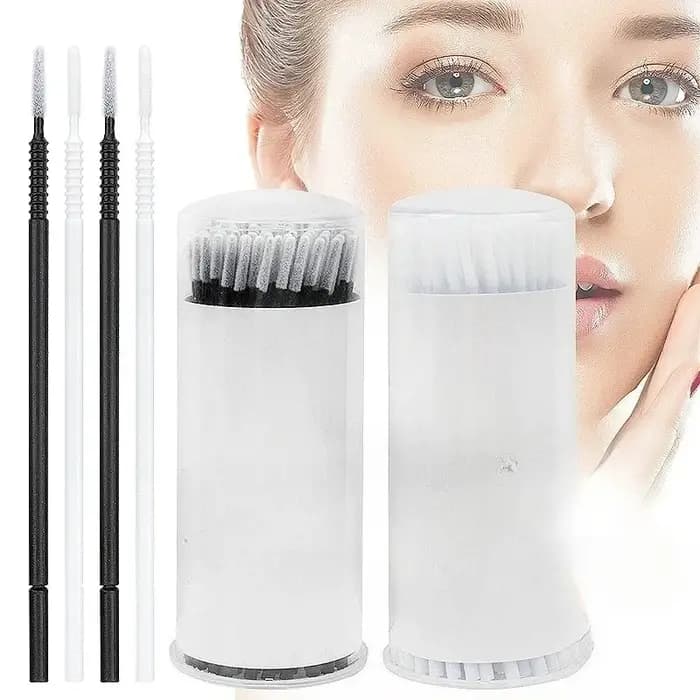 100 pièces jetable spirale Mascara brosse poignée microbrosse applicateur cils brosses Extension de