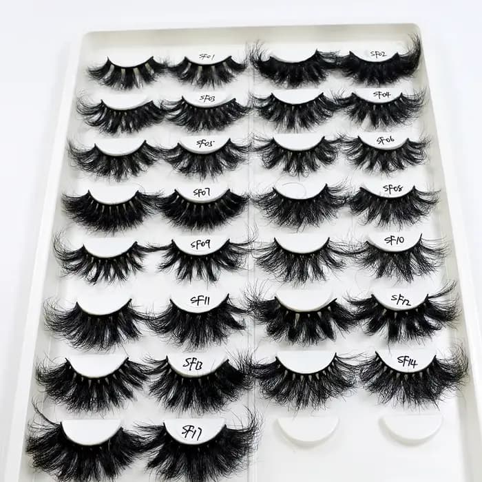Cils en vison 5/10/30/50 paires, cils longs de 25mm, vaporeux, en vrac, maquillage 25mm, vente en gr