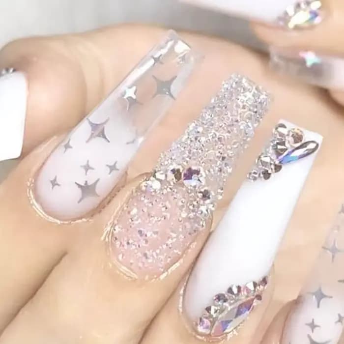 Paillettes holographiques Laser argentées pour Nail Art, flocons papillon amour coeur lettre paillet