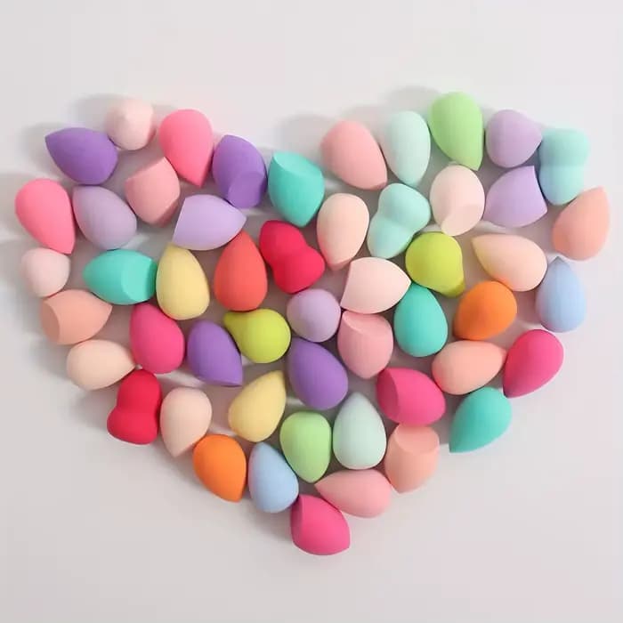 10/20/50/100 pièces de mini éponges de beauté, différentes formes et couleurs d'éponges de maquillag