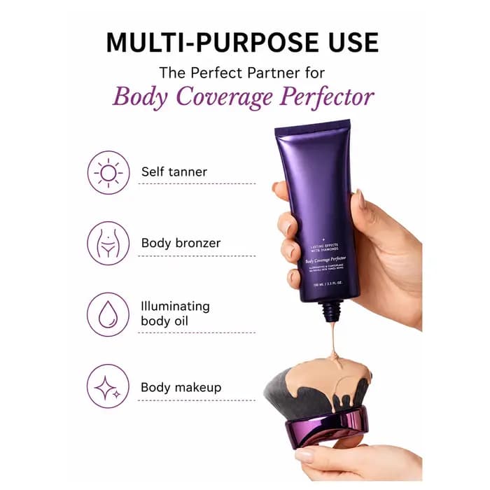 Pinceau de maquillage corporel en forme de U
