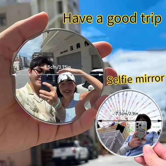 Mini miroir rond pour selfie de voyage