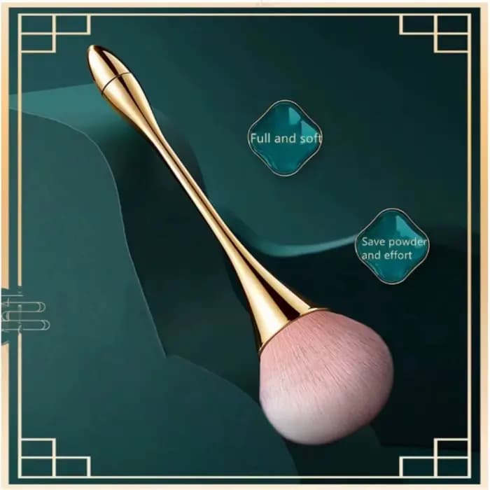 Petit pinceau à poudre moelleux et doux pour le blush et la poudre fixante, outil de beauté au desig
