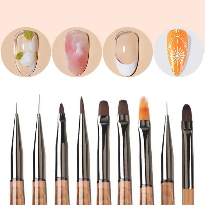 Ensemble de pinceaux à ongles pour professionnel et domestique