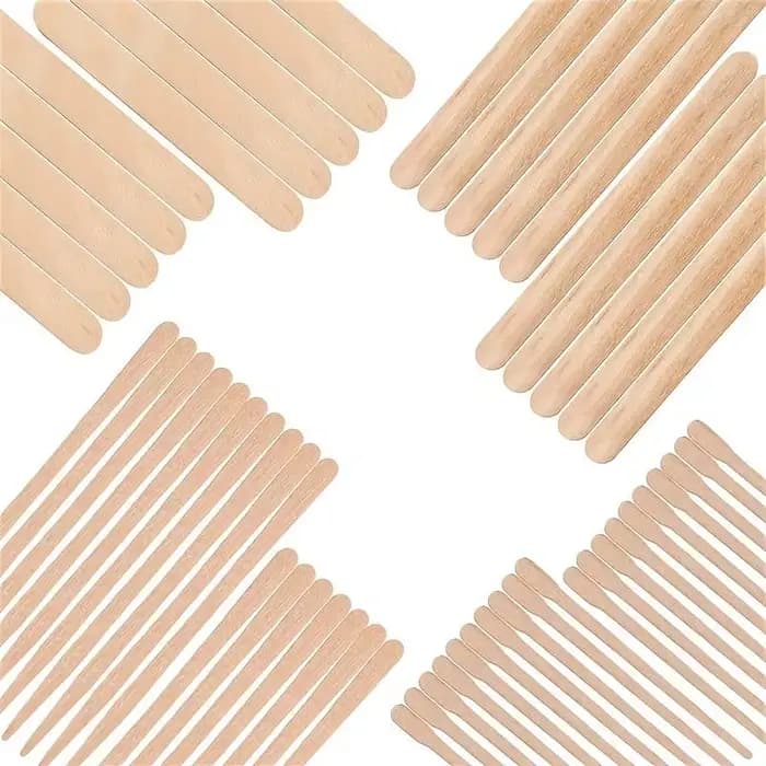 500 pièces femme en bois épilation bâton jetable épilation spatule cire bâtons bois visage sourcils