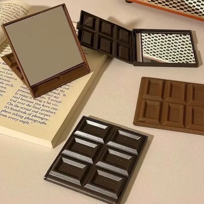 Miroir pliable en forme de chocolat