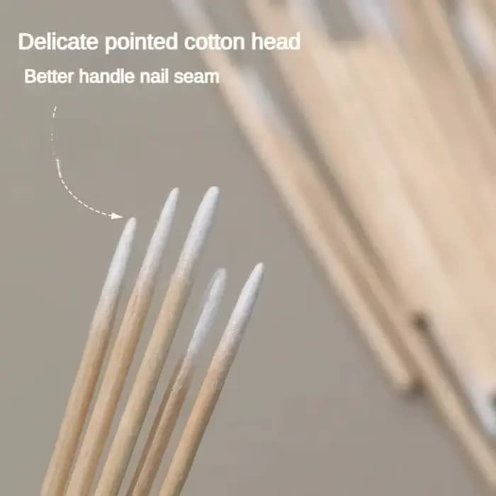 100/300/500 ongles pointe en bois coton-tige bourgeons jetable Ultra-détail correcteur dissolvant de