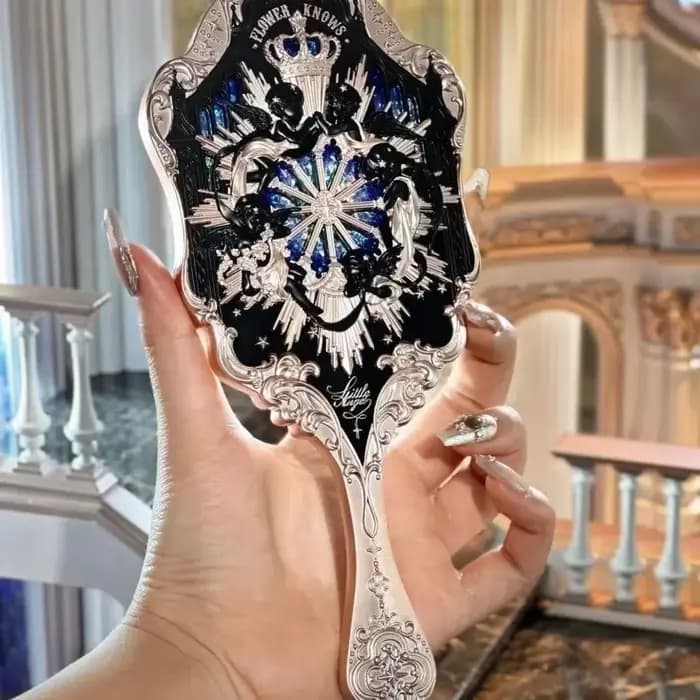 FLOWER KNOWS Collection Little Angel Miroir de poche 3 types Relief exquis Outils de maquillage Rose