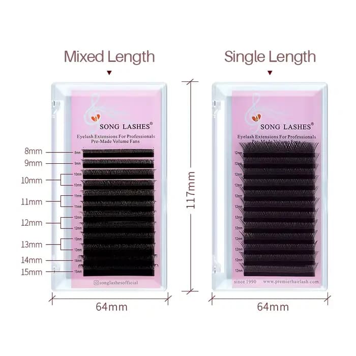 SONG LASHES Y forme ventilateurs préfabriqués Extensions de cils pour Salon cils individuels C D DD