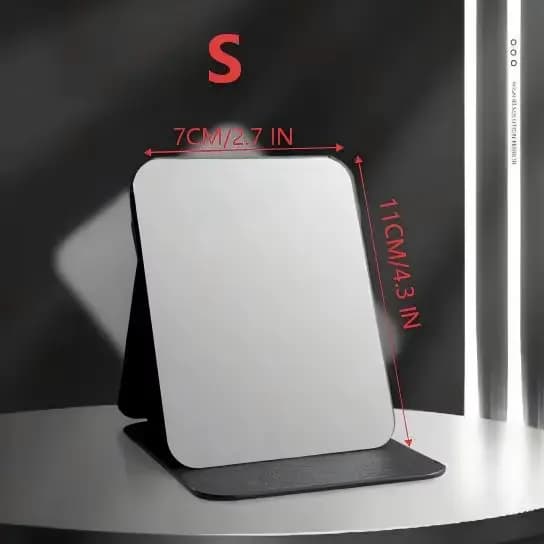Miroir de maquillage portable pliable | Compact et adapté aux voyages | Convient aux étudiants,