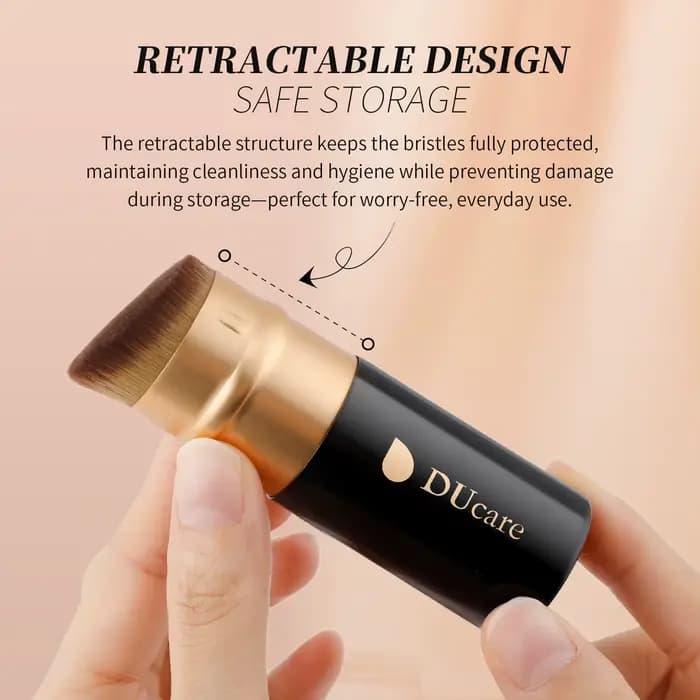 Pinceau de maquillage rétractable DUcare pour fond de teint liquide