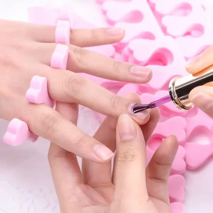 Séparateurs de doigts et d'orteils pour Nail Art, éponge douce en forme de cœur, séparateur de pieds