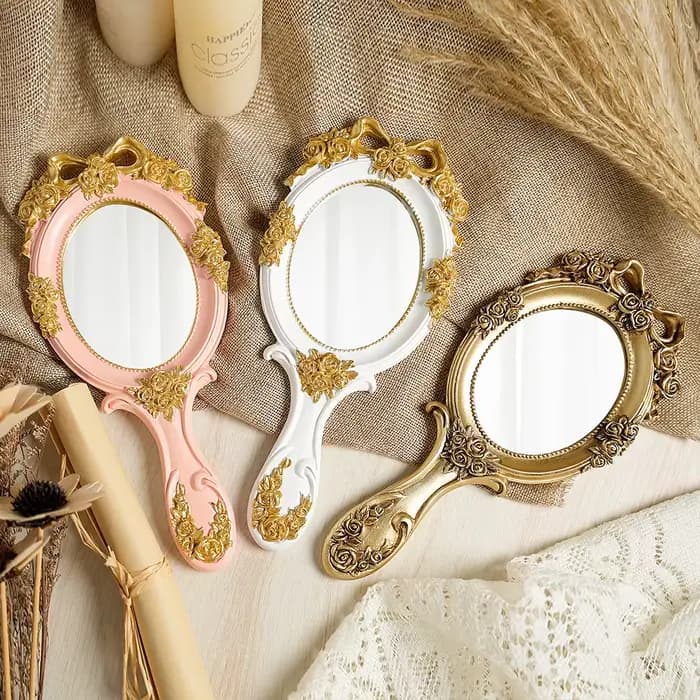 Miroir de maquillage Lolita avec poignée