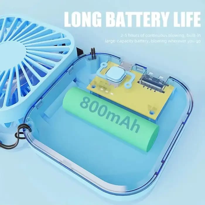 NOUVEAU Mini ventilateur portable élégant avec miroir de maquillage intégré