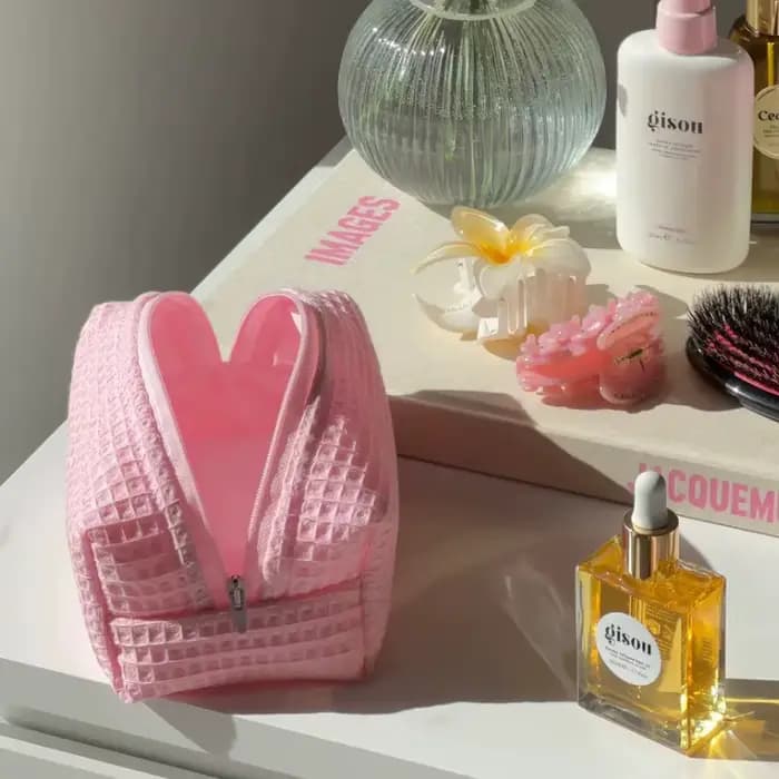 Trousse de maquillage personnalisée avec nom brodé