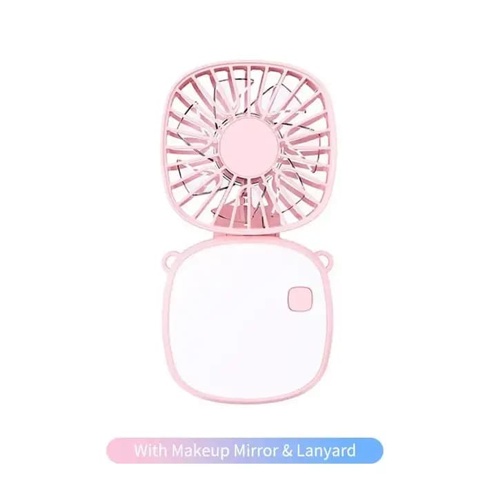 Mini ventilateur portatif multifonctionnel avec miroir de maquillage