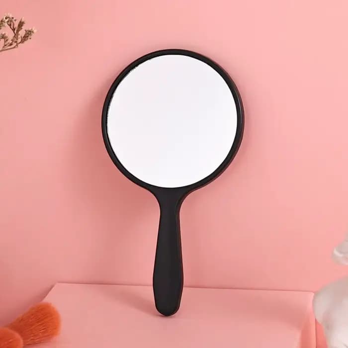 Petit miroir de maquillage portable anti-chute avec poignée
