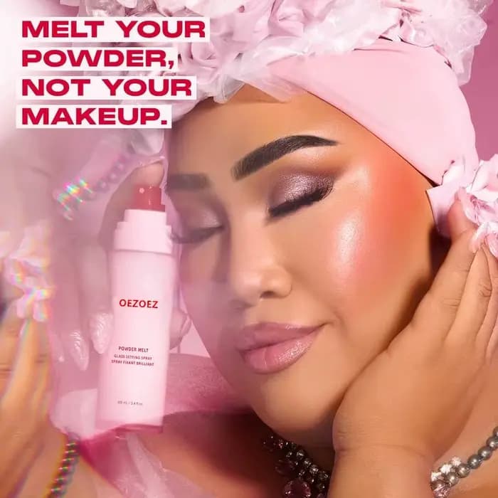 Spray Fixateur de Maquillage Hydratant Fini Léger Effet Rosée Naturelle Brume Fixatrice Longue Tenue pour le Visage
