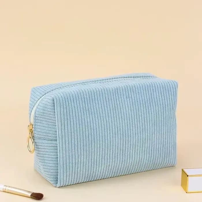 Trousse de Toilette de Voyage, Pochette pour Serviettes Hygiéniques, Mignonne Pochette de Rangement Cosmétique en Velours Côtelé, Petite Trousse de Maquillage pour Femme, Étui pour Câbles