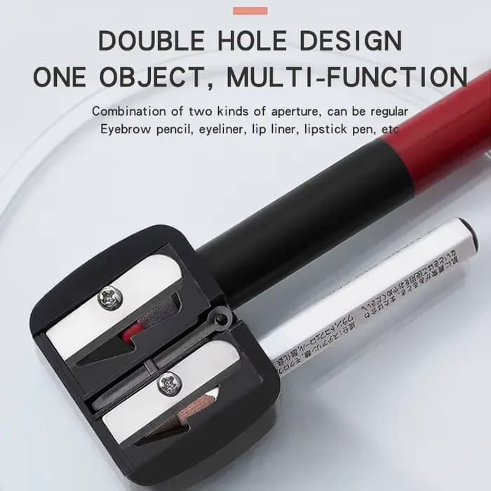Crayon Eyeliner crayon à sourcils maquillage taille-crayon Double trou conception crayon outil de bo