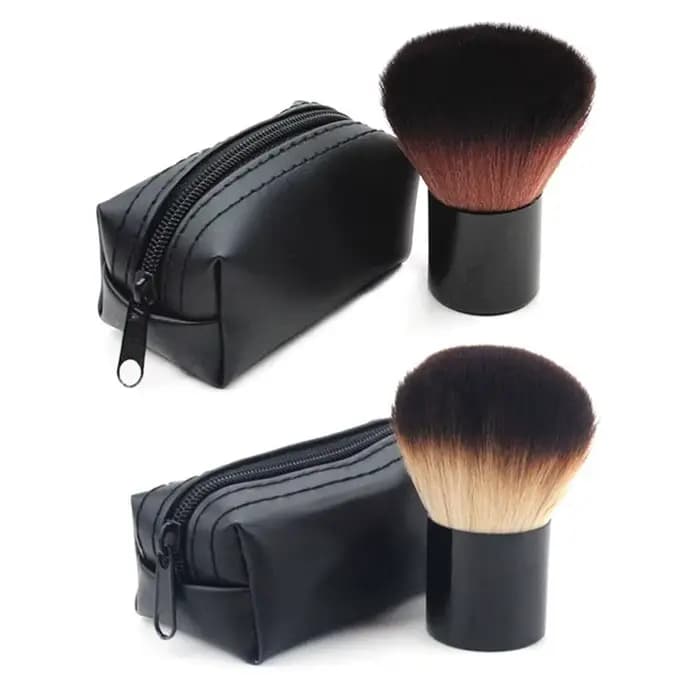 Kabuki brosse Blush bronzant poudre libre fond de teint cheveux synthétiques