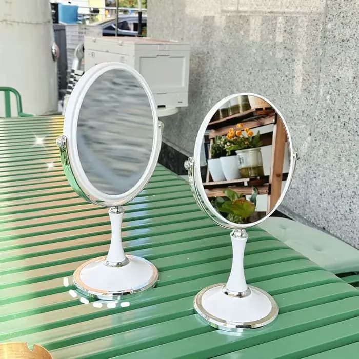 Miroir de maquillage rotatif à 360° double face