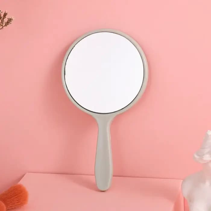 Miroir de maquillage créatif à main avec poignée