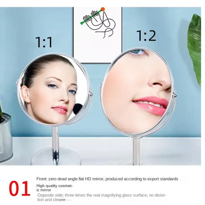 Miroir de maquillage de bureau de 3 pouces
