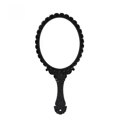 Miroir de maquillage de vanité portatif sculpté Vintage avec poignée