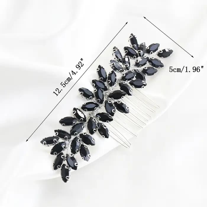 Peigne à cheveux de luxe en strass, coiffure de mariée pour accessoire de cheveux, bandeau élégant fait à la main pour femmes, couvre-chef de mariée, vigne de cheveux de mariage